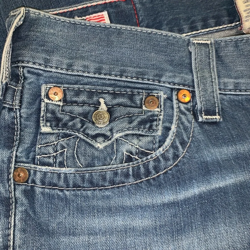 True Religion Ricky Straight Leg Jeans‎ Size 34 Made in USA